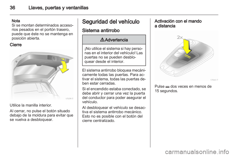 OPEL ZAFIRA 2010  Manual de Instrucciones (in Spanish) 