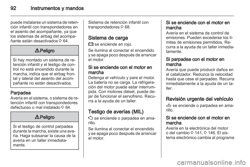 OPEL ZAFIRA 2010.5 Manual de Instrucciones (in Spanish) OPEL ZAFIRA 2010.5 Manual de Instrucciones (in Spanish)