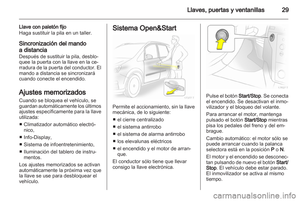 OPEL ZAFIRA 2011.5  Manual de Instrucciones (in Spanish) 
