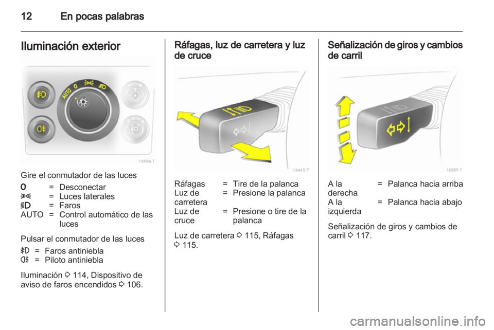 OPEL ZAFIRA 2012  Manual de Instrucciones (in Spanish) 