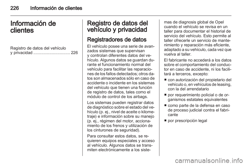OPEL ZAFIRA 2012 Manual de Instrucciones (in Spanish) OPEL ZAFIRA 2012 Manual de Instrucciones (in Spanish)
