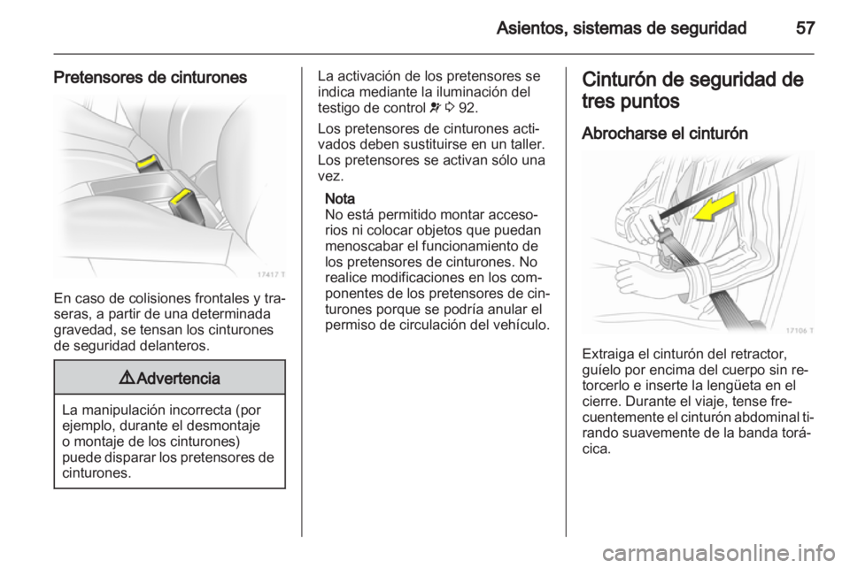 OPEL ZAFIRA 2012  Manual de Instrucciones (in Spanish) 
