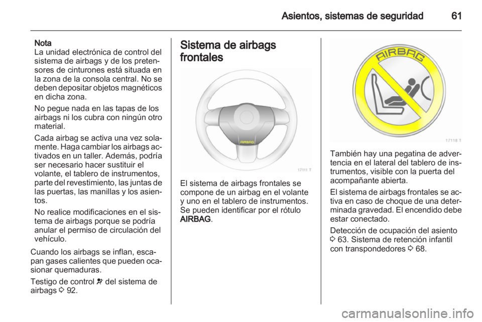 OPEL ZAFIRA 2012  Manual de Instrucciones (in Spanish) 