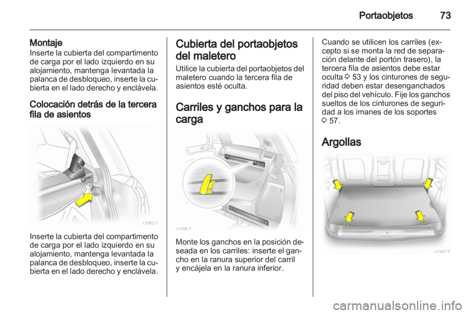 OPEL ZAFIRA 2012  Manual de Instrucciones (in Spanish) 