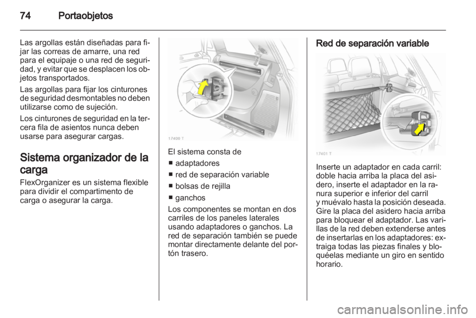 OPEL ZAFIRA 2012  Manual de Instrucciones (in Spanish) 