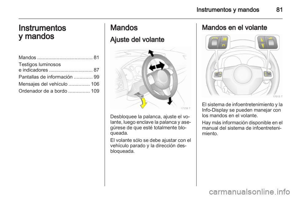 OPEL ZAFIRA 2012  Manual de Instrucciones (in Spanish) 