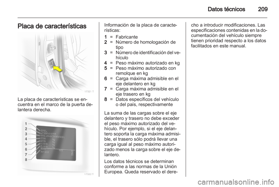 OPEL ZAFIRA 2013 Manual de Instrucciones (in Spanish) OPEL ZAFIRA 2013 Manual de Instrucciones (in Spanish)