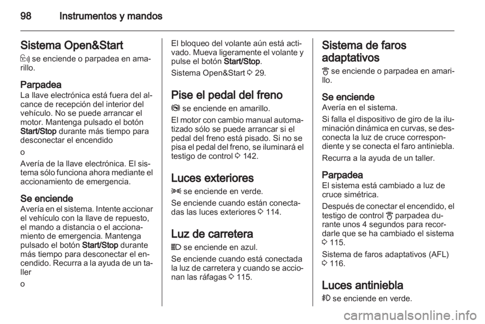 OPEL ZAFIRA 2013 Manual de Instrucciones (in Spanish) OPEL ZAFIRA 2013 Manual de Instrucciones (in Spanish)