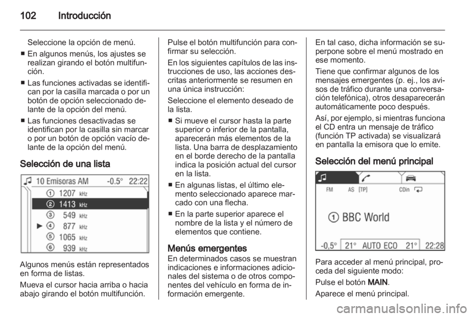 OPEL ZAFIRA B 2014  Manual de infoentretenimiento (in Spanish) 
