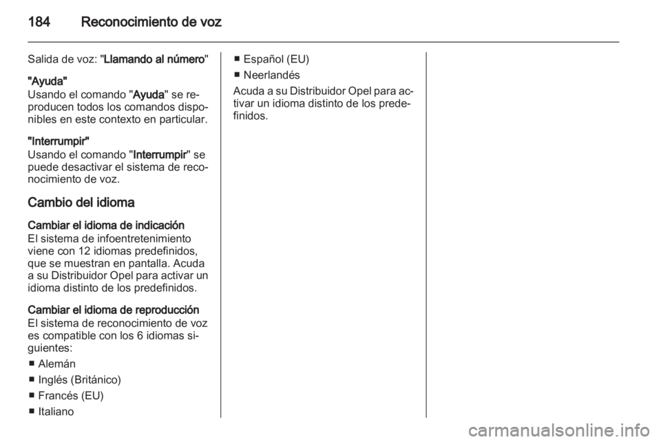 OPEL ZAFIRA B 2014  Manual de infoentretenimiento (in Spanish) 