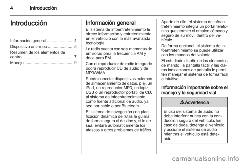 OPEL ZAFIRA B 2014  Manual de infoentretenimiento (in Spanish) 