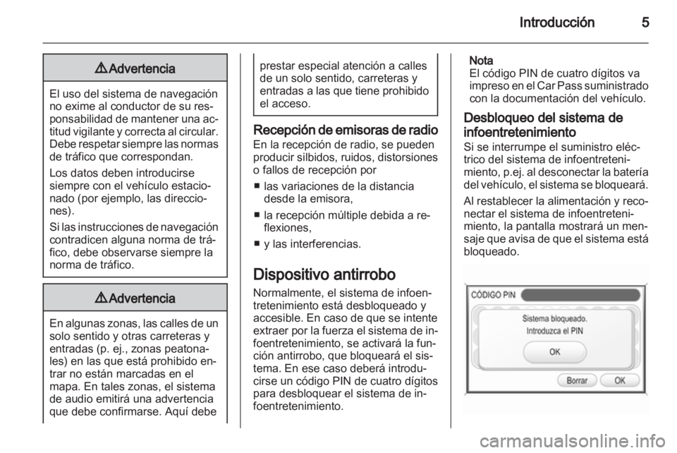 OPEL ZAFIRA B 2014  Manual de infoentretenimiento (in Spanish) 