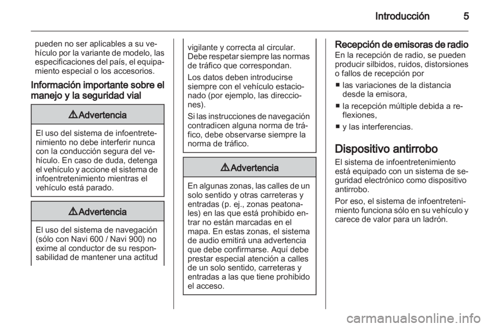 OPEL ZAFIRA C 2013.5  Manual de infoentretenimiento (in Spanish) 