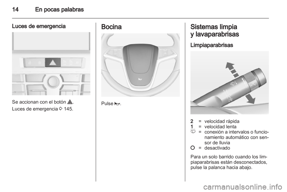 OPEL ZAFIRA TOURER 2012  Manual de Instrucciones (in Spanish) 