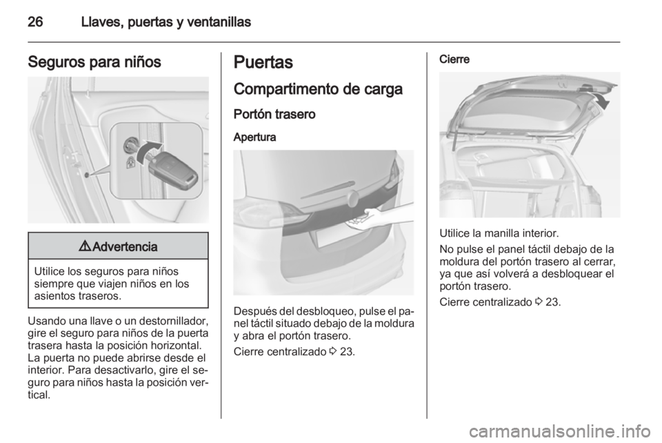 OPEL ZAFIRA TOURER 2012  Manual de Instrucciones (in Spanish) 