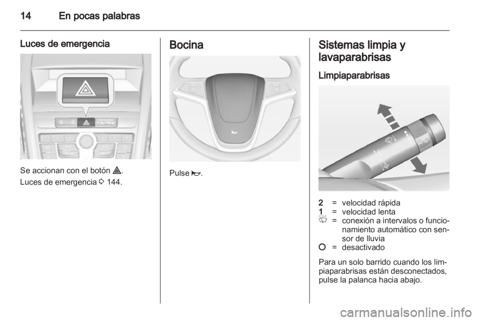 OPEL ZAFIRA TOURER 2012.5  Manual de Instrucciones (in Spanish) 