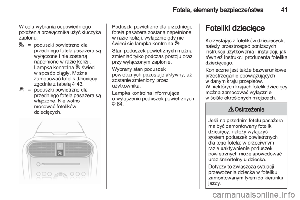 OPEL AGILA 2011  Instrukcja obsługi (in Polish) 