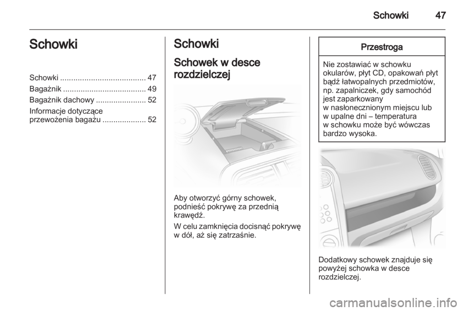 OPEL AGILA 2011  Instrukcja obsługi (in Polish) 