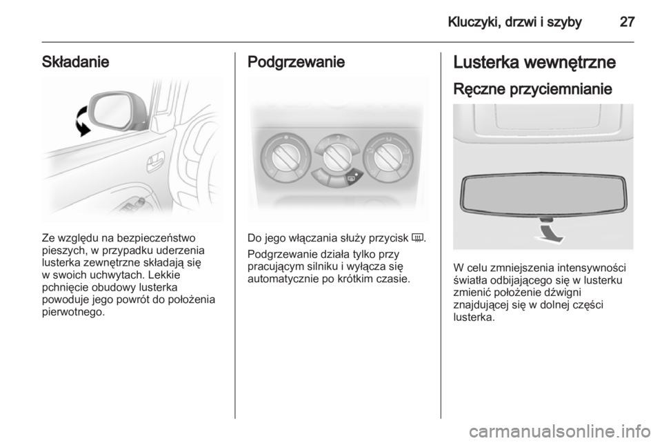 OPEL AGILA 2012  Instrukcja obsługi (in Polish) 