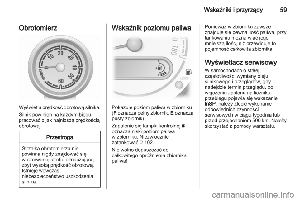 OPEL AGILA 2012  Instrukcja obsługi (in Polish) 