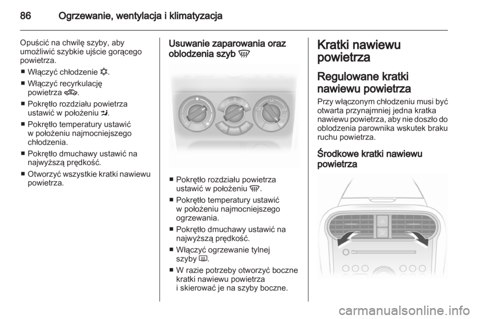 OPEL AGILA 2012  Instrukcja obsługi (in Polish) 