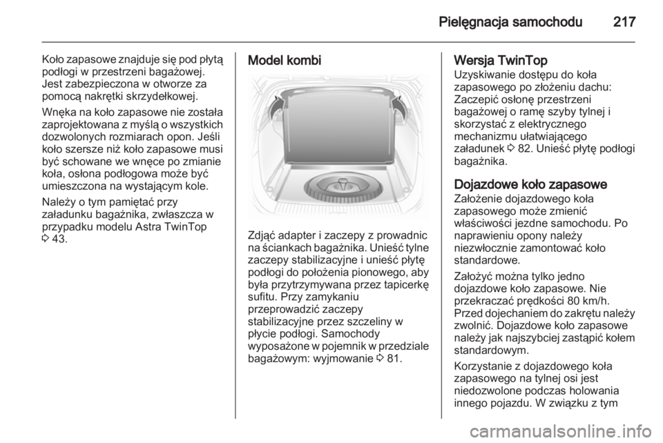 OPEL ASTRA H 2013  Instrukcja obsługi (in Polish) 