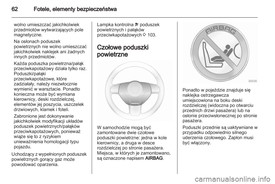 OPEL ASTRA H 2013  Instrukcja obsługi (in Polish) 