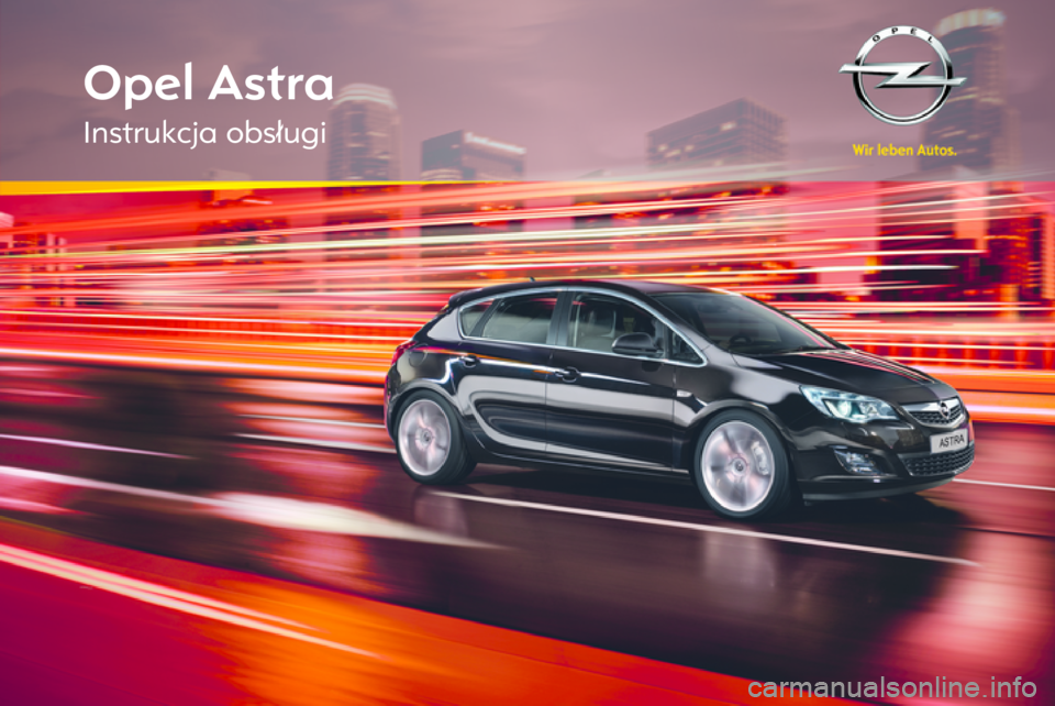 OPEL ASTRA J HB5 & ST 2012  Instrukcja obsługi (in Polish) 