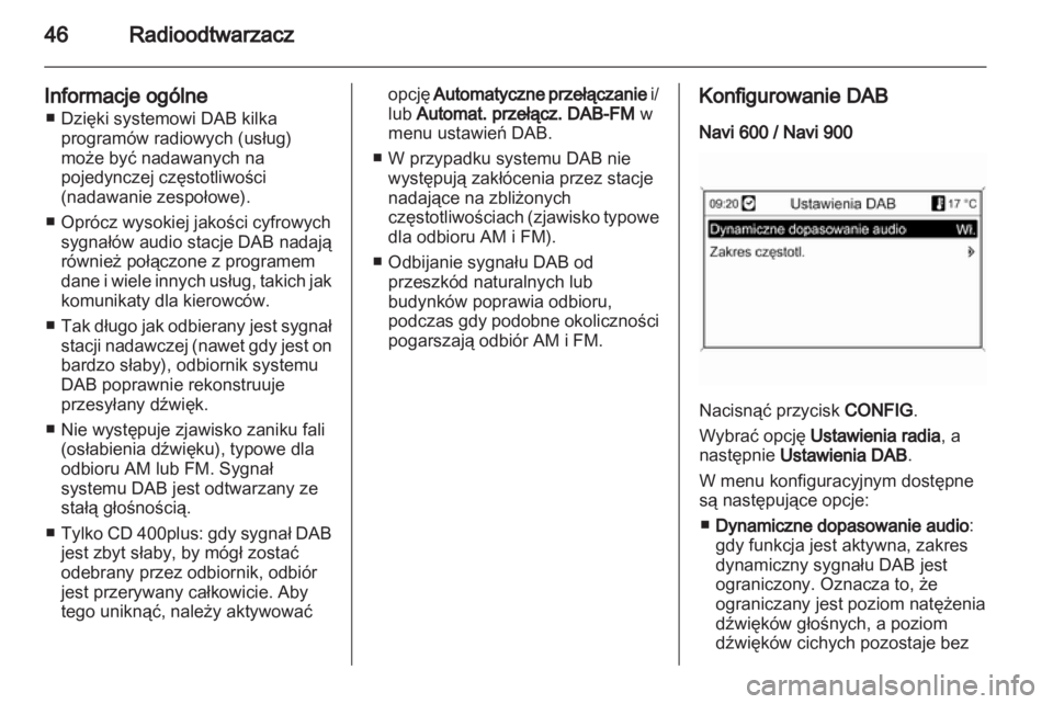 OPEL CASCADA 2013.5 Instrukcja obsługi systemu audio-nawigacyjnego (in Polish) OPEL CASCADA 2013.5 Instrukcja obsługi systemu audio-nawigacyjnego (in Polish)