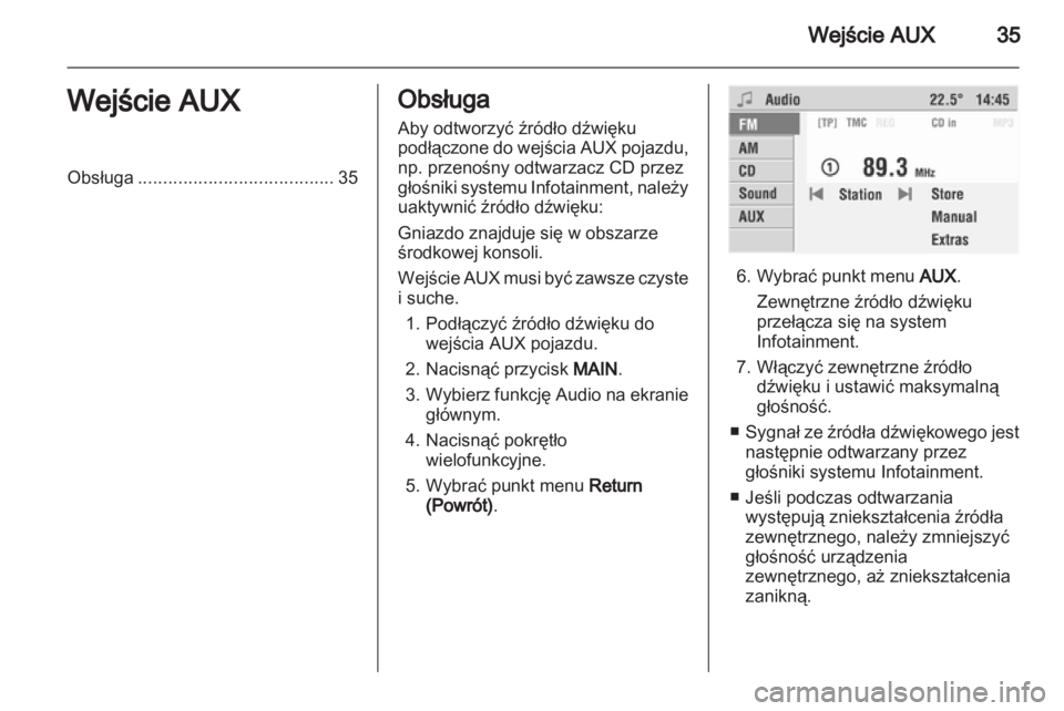 OPEL COMBO 2011  Instrukcja obsługi systemu audio-nawigacyjnego (in Polish) 