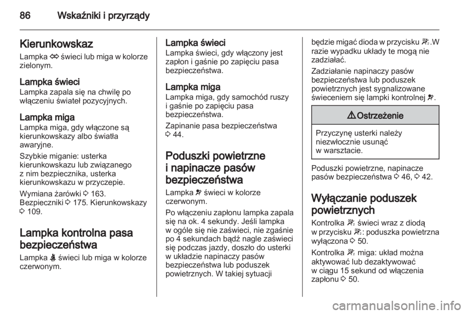 OPEL CORSA 2011.5  Instrukcja obsługi (in Polish) 