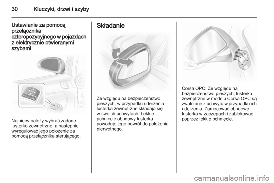 OPEL CORSA 2012  Instrukcja obsługi (in Polish) 