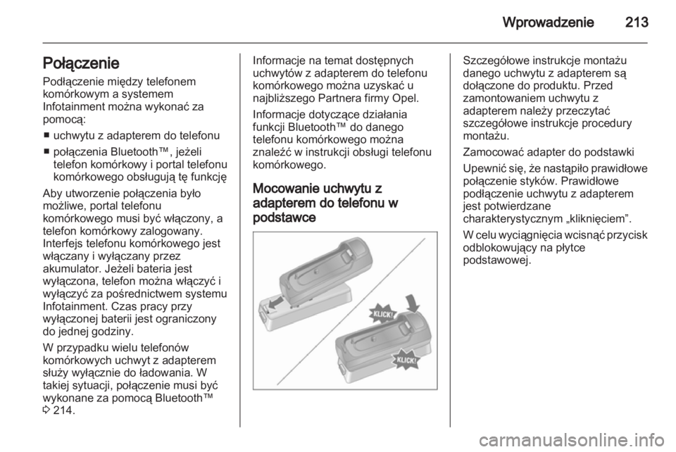 OPEL CORSA 2013  Instrukcja obsługi systemu audio-nawigacyjnego (in Polish) 