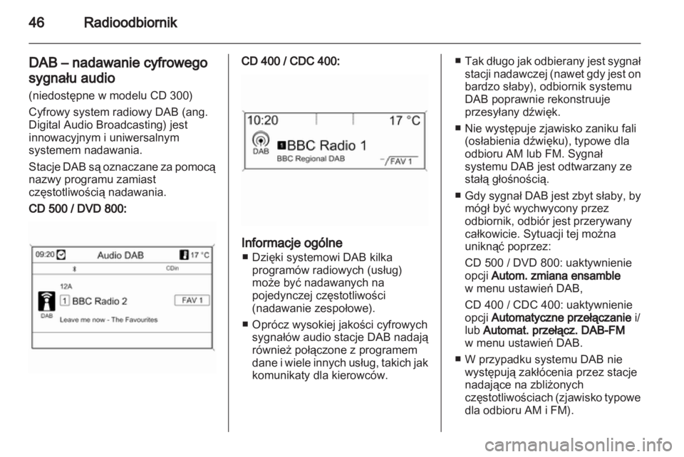 OPEL INSIGNIA 2010.5  Instrukcja obsługi systemu audio-nawigacyjnego (in Polish) 