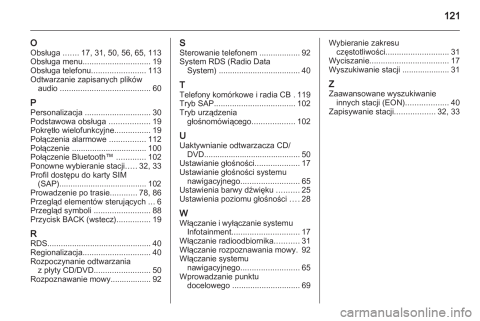 OPEL MERIVA 2011  Instrukcja obsługi systemu audio-nawigacyjnego (in Polish) 