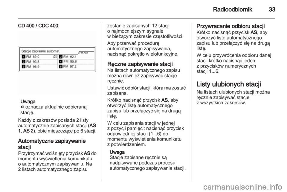 OPEL MERIVA 2011  Instrukcja obsługi systemu audio-nawigacyjnego (in Polish) 