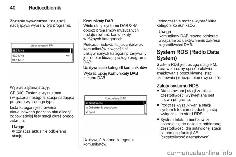 OPEL MERIVA 2011  Instrukcja obsługi systemu audio-nawigacyjnego (in Polish) 