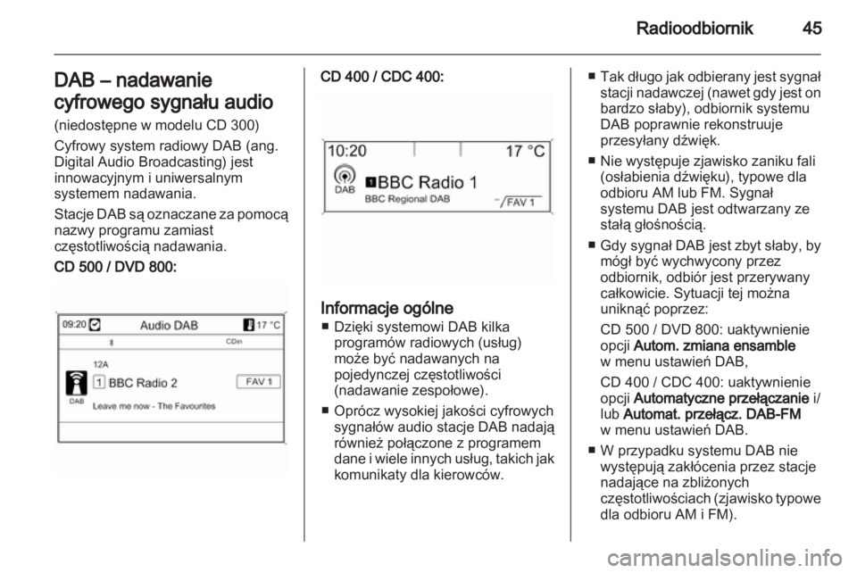 OPEL MERIVA 2011  Instrukcja obsługi systemu audio-nawigacyjnego (in Polish) 