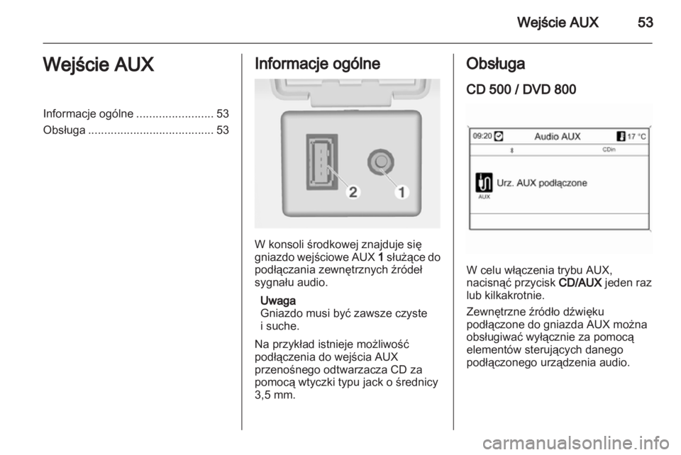 OPEL MERIVA 2011.25  Instrukcja obsługi systemu audio-nawigacyjnego (in Polish) 