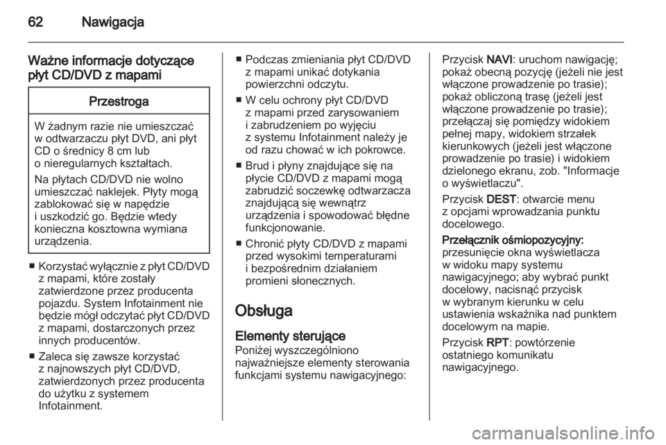 OPEL MERIVA 2011.25  Instrukcja obsługi systemu audio-nawigacyjnego (in Polish) 