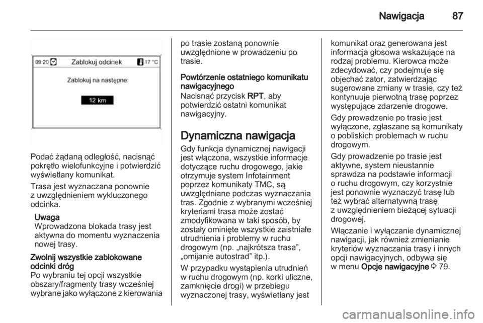 OPEL MERIVA 2011.25  Instrukcja obsługi systemu audio-nawigacyjnego (in Polish) 