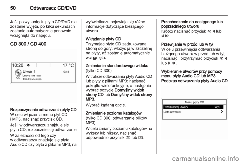 OPEL MERIVA 2011.5 Instrukcja obsługi systemu audio-nawigacyjnego (in Polish) OPEL MERIVA 2011.5 Instrukcja obsługi systemu audio-nawigacyjnego (in Polish)
