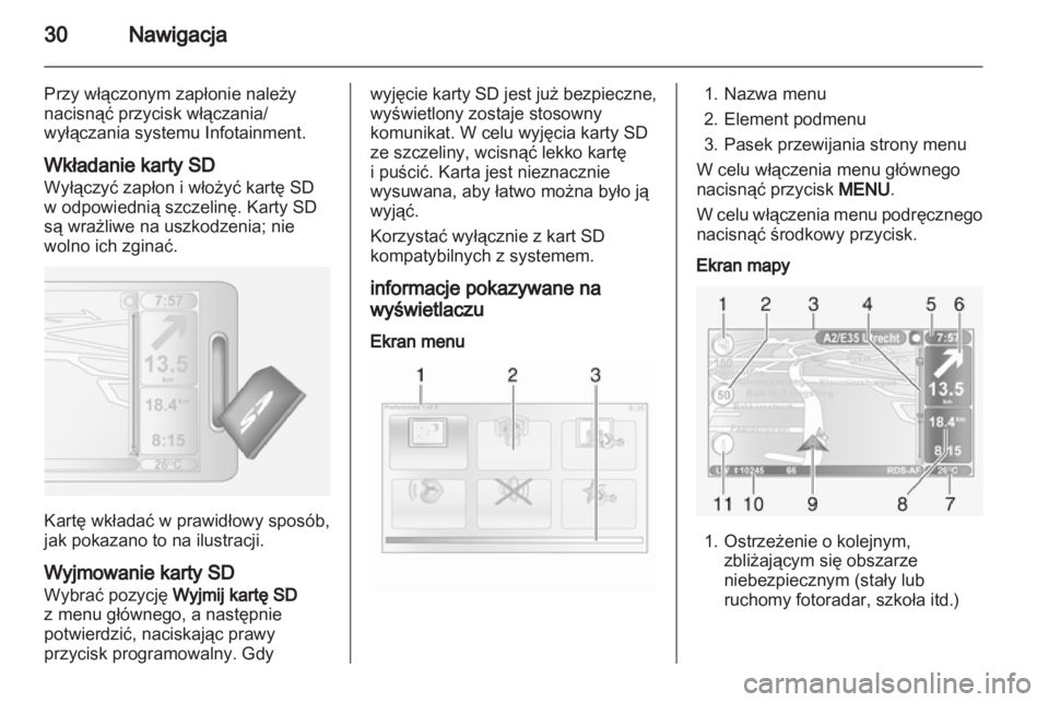 OPEL VIVARO 2011  Instrukcja obsługi systemu audio-nawigacyjnego (in Polish) 