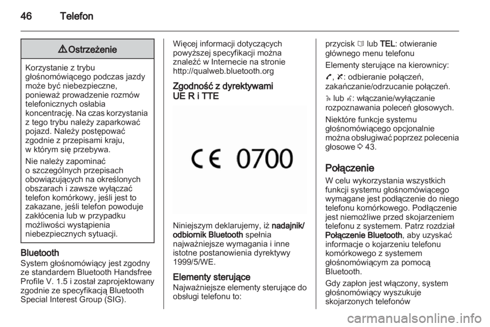 OPEL VIVARO 2011  Instrukcja obsługi systemu audio-nawigacyjnego (in Polish) 