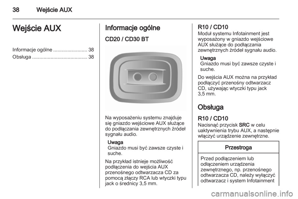 OPEL VIVARO 2012 Instrukcja obsługi systemu audio-nawigacyjnego (in Polish) OPEL VIVARO 2012 Instrukcja obsługi systemu audio-nawigacyjnego (in Polish)
