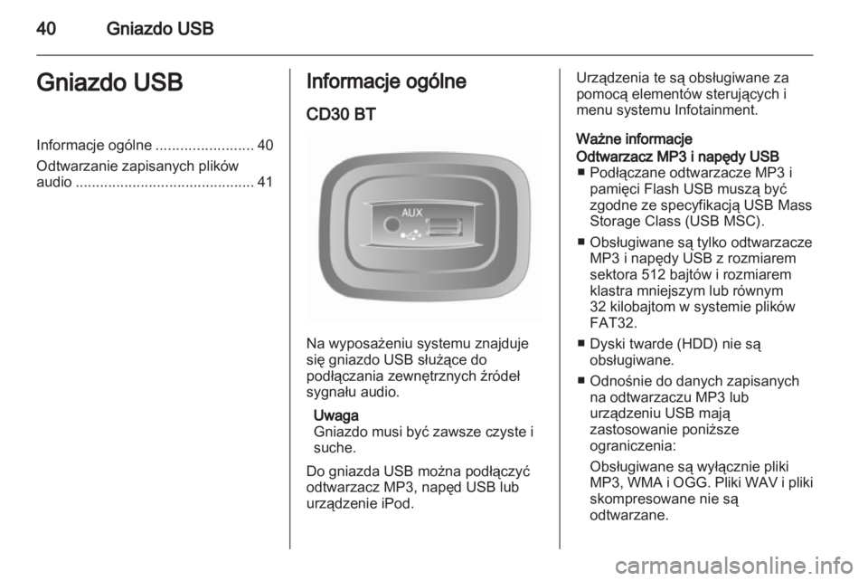 OPEL VIVARO 2012 Instrukcja obsługi systemu audio-nawigacyjnego (in Polish) OPEL VIVARO 2012 Instrukcja obsługi systemu audio-nawigacyjnego (in Polish)