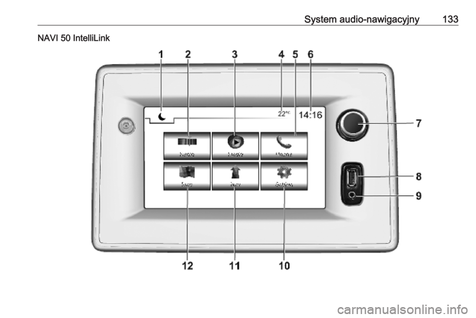 OPEL MOVANO_B 2020 Instrukcja obsługi (in Polish) System audio-nawigacyjny133NAVI 50 IntelliLink OPEL MOVANO_B 2020 Instrukcja obsługi (in Polish) System audio-nawigacyjny133NAVI 50 IntelliLink