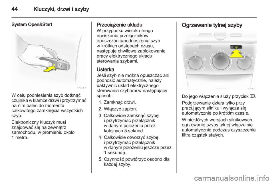OPEL ZAFIRA 2010  Instrukcja obsługi (in Polish) 
