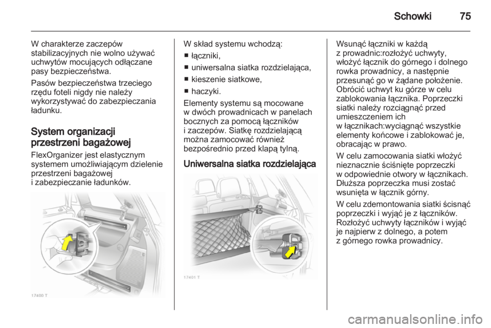 OPEL ZAFIRA 2010  Instrukcja obsługi (in Polish) 