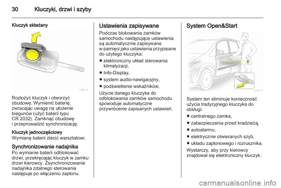 OPEL ZAFIRA 2010.5  Instrukcja obsługi (in Polish) 
